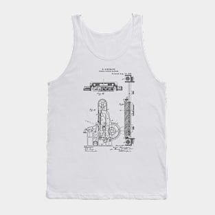 Profile Cutting Machine Vintage Patent Hand Drawing Tank Top